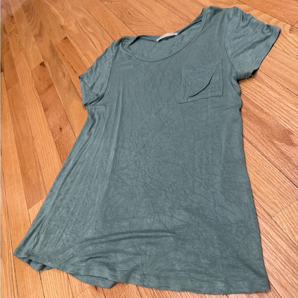 Women's Teal Green T-Shirt with Pocket